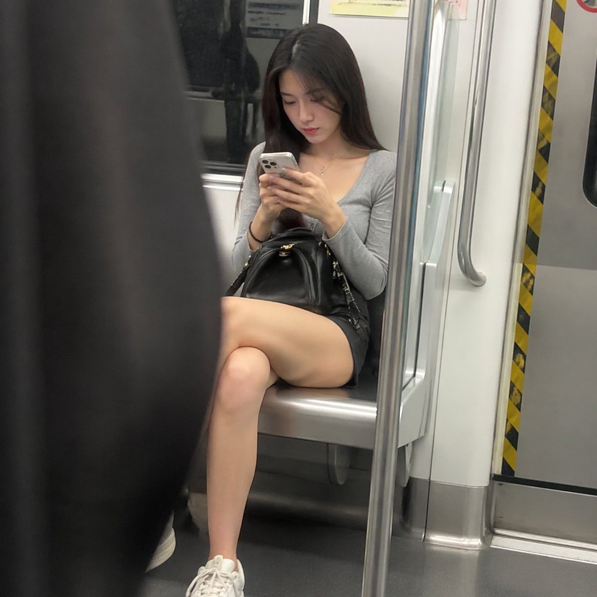 Subway Candid Phone Snapshot