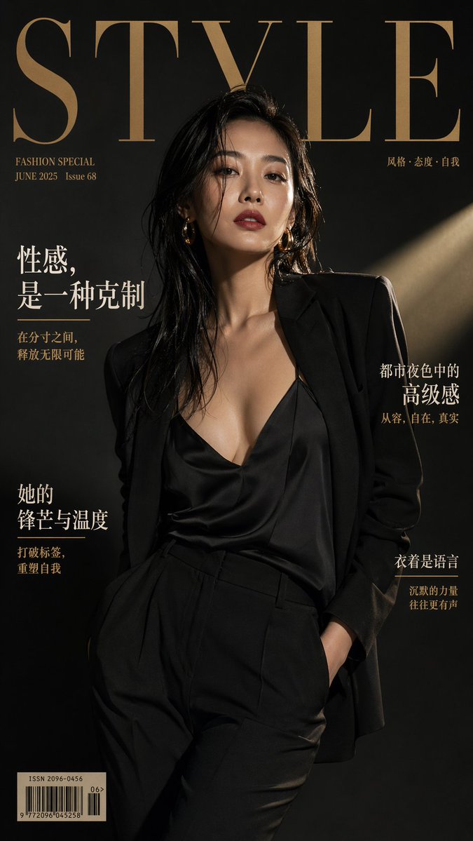 Vertical Artistic Portrait of a Young Eastern Woman