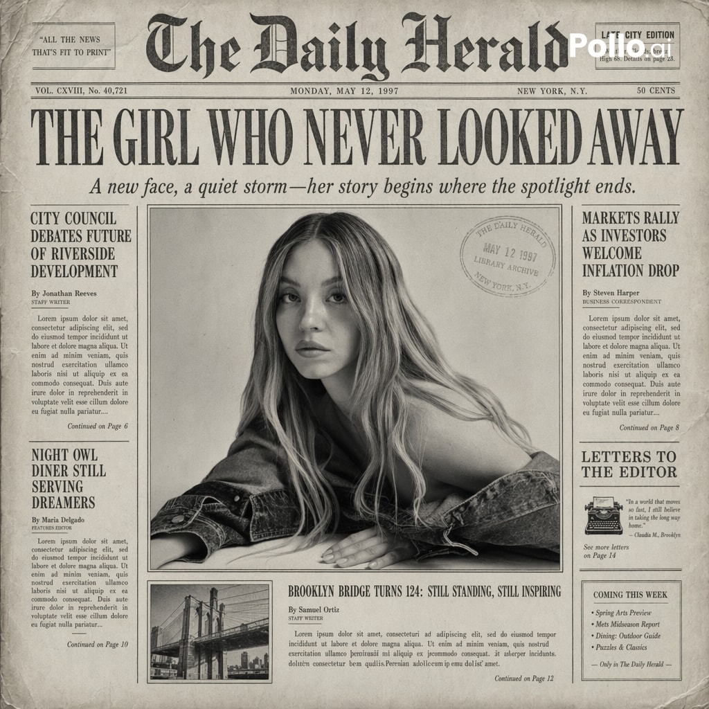 Create the most realistic front page design of a vintage newspaper featuring ...