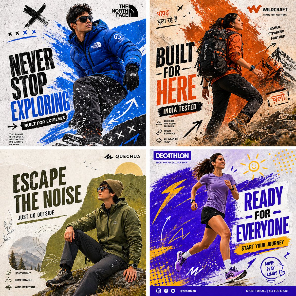 Outdoor Sportswear Grid Campaign
